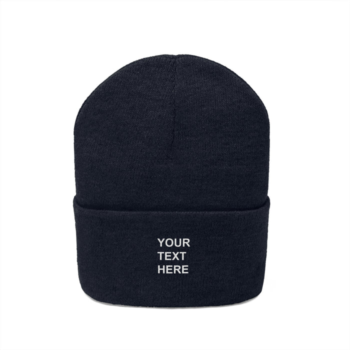 Personalized Knit Beanie, Custom Knit Beanie, With Your Own Text, Custom Knit Beanie