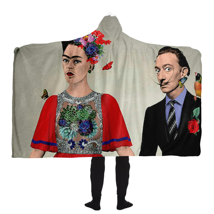 Frida & Dali Hooded Blanket