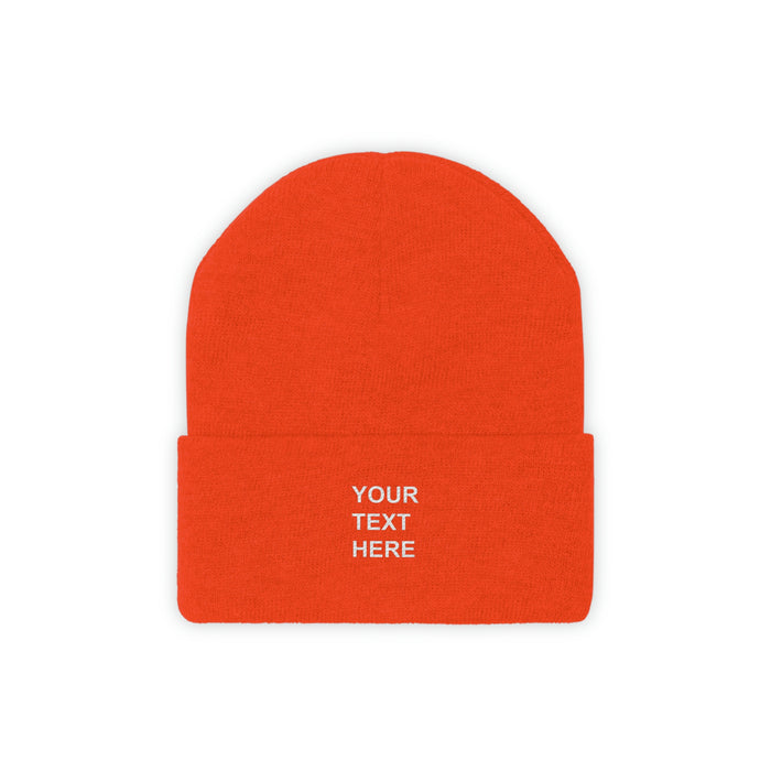 Personalized Knit Beanie, Custom Knit Beanie, With Your Own Text, Custom Knit Beanie