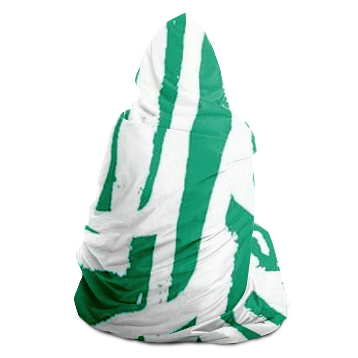 Graphic Pattern Hooded Blanket