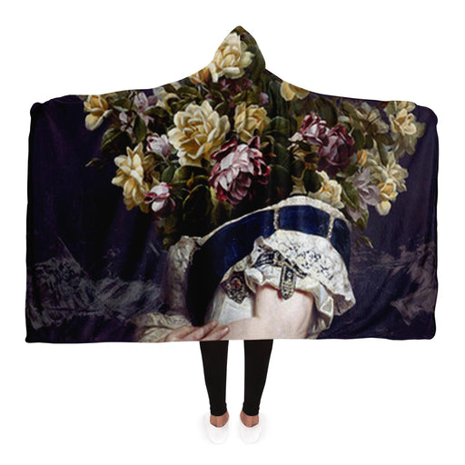 Flowers Hooded Blanket