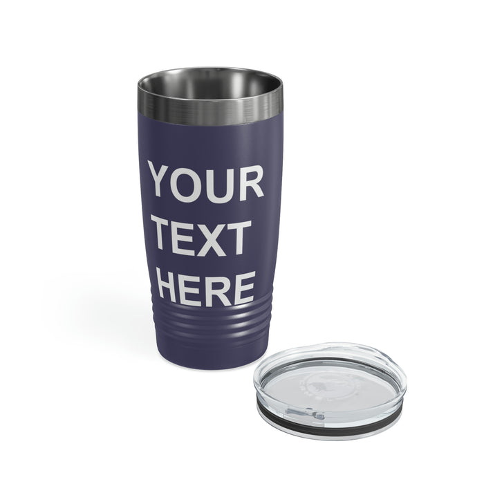 Custom Logo Tumbler, Team Logo Here Tumbler, Personalized Tumbler, Text on a Tumbler, Your Business Logo or Brand Logo Ringneck Tumbler, 20oz