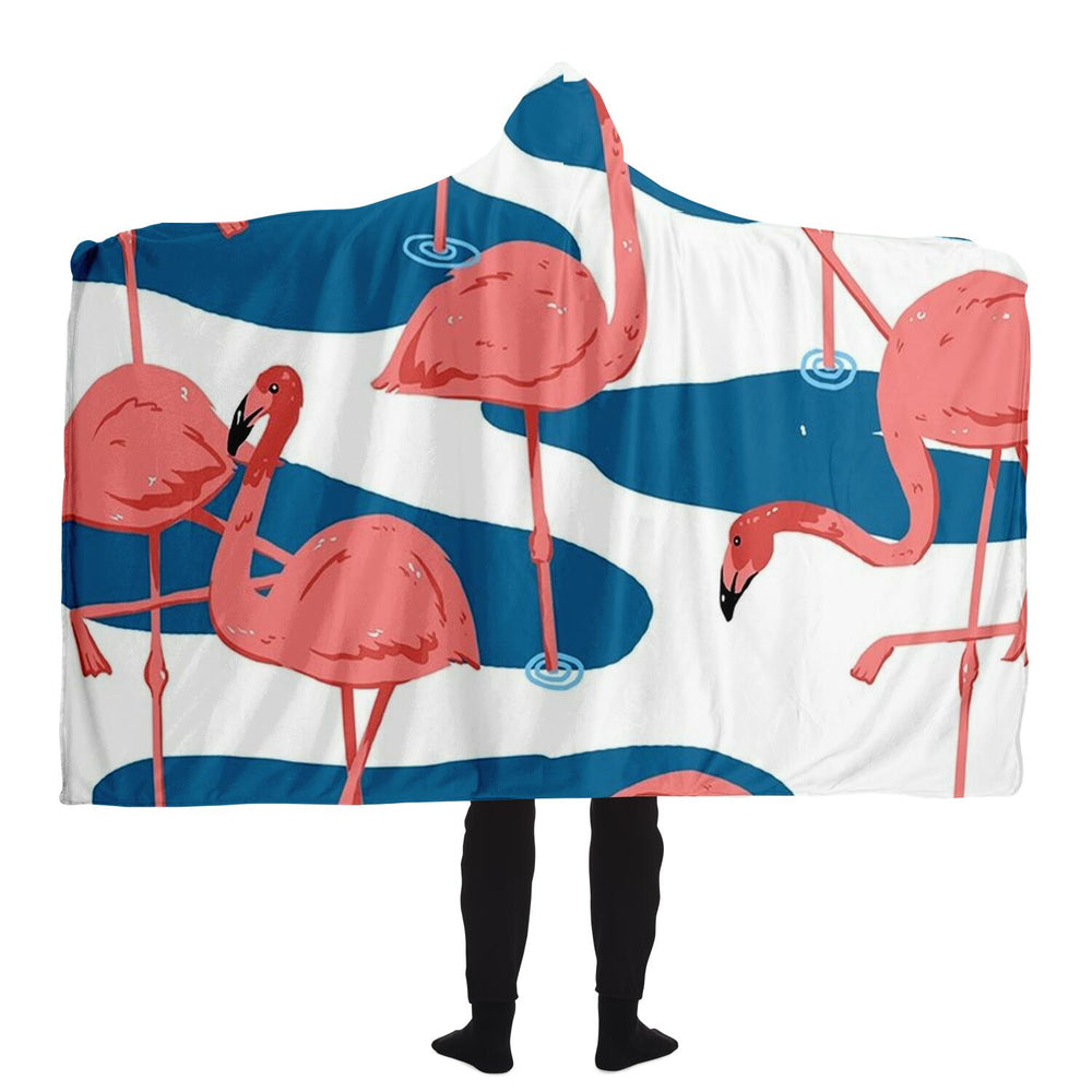 Flamingo Hooded Blanket