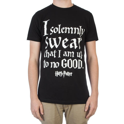 Harry Potter Hogwarts Marauder's Map I Solemnly Swear That I Am Up To No Good Men's Black T-Shirt