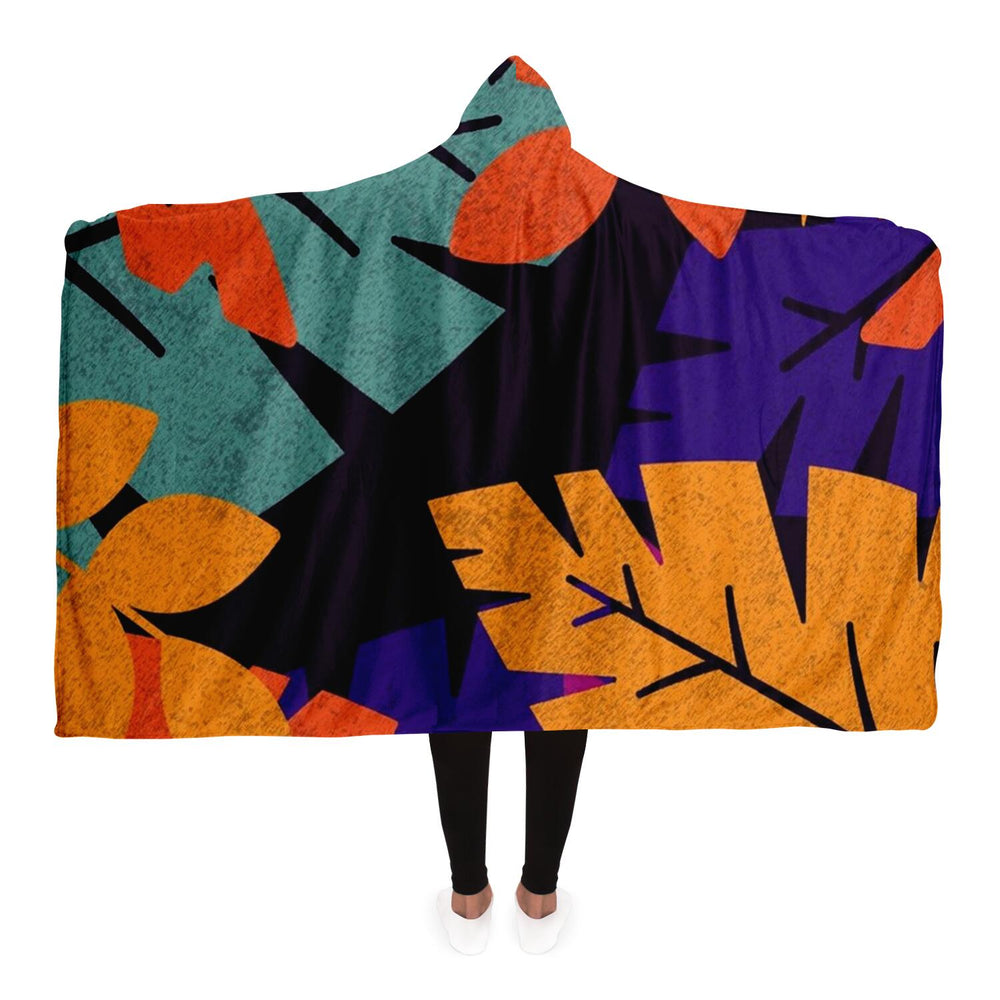 Flora Pattern Hooded Blanket