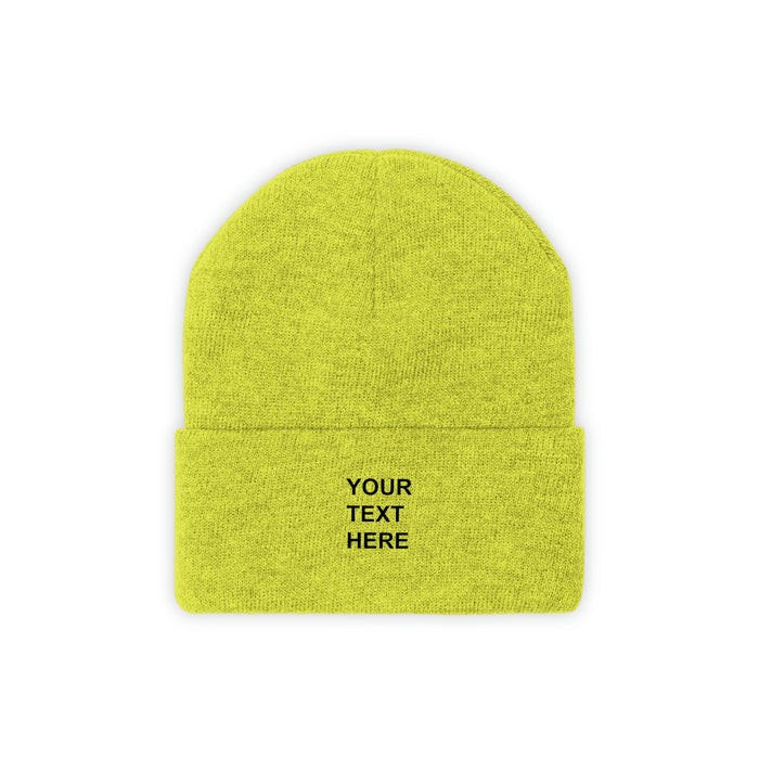 Personalized Knit Beanie, Custom Knit Beanie, With Your Own Text, Custom Knit Beanie