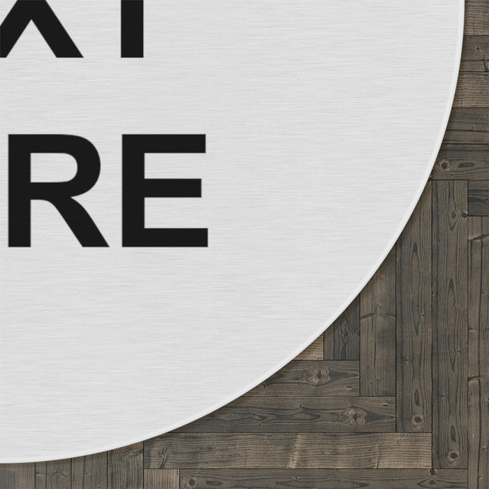 Customized Logo on Rug, Team Logo Here Rug, Personalized Rug, Text on a Rug, Your Business Logo or Brand Logo Round Rug