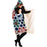 Abstract Pattren Hooded Blanket
