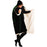 Skull With Bayonet Background Hooded Blanket