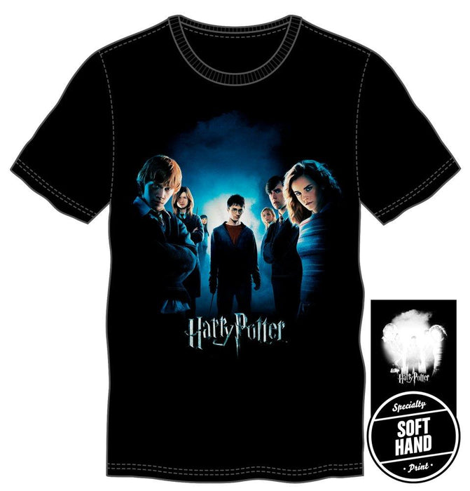 Teenage Harry Potter With Friends Men's Black T-Shirt