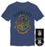 Harry Potter Hogwarts Crest and Motto Draco Dormiens Nunquam Titillandus Men's Blue T-Shirt