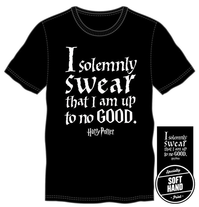 Harry Potter Hogwarts Marauder's Map I Solemnly Swear That I Am Up To No Good Men's Black T-Shirt