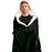 Skull With Bayonet Background Hooded Blanket
