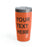 Custom Logo Tumbler, Team Logo Here Tumbler, Personalized Tumbler, Text on a Tumbler, Your Business Logo or Brand Logo Ringneck Tumbler, 20oz