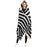 Zebra Pattern Hooded Blanket