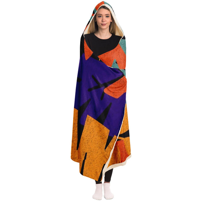 Flora Pattern Hooded Blanket
