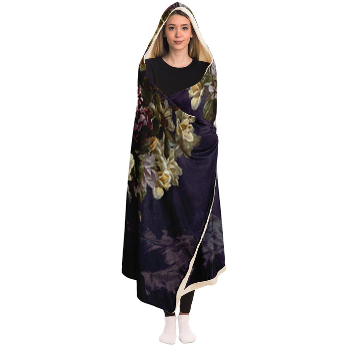 Flowers Hooded Blanket