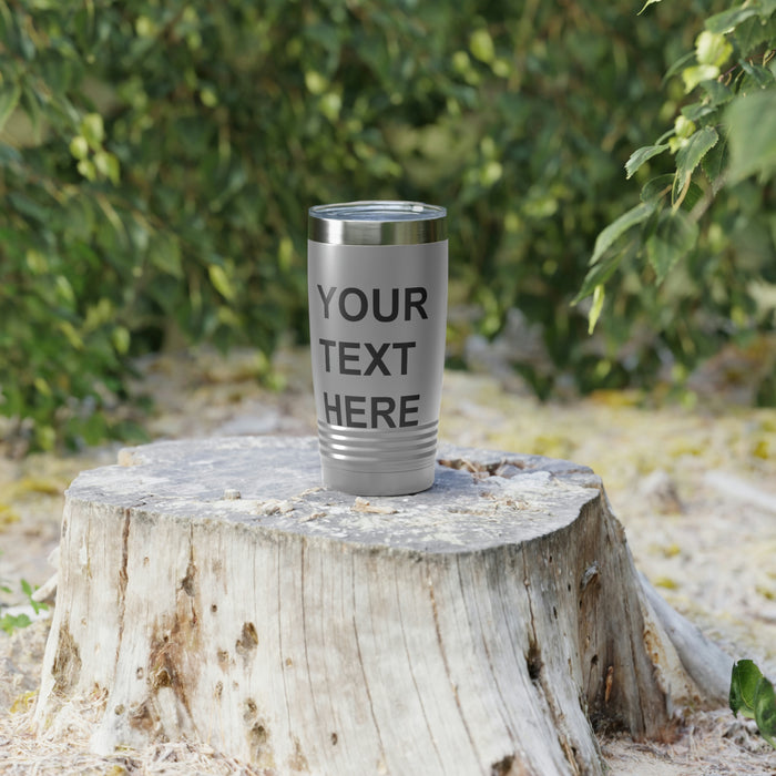 Custom Logo Tumbler, Team Logo Here Tumbler, Personalized Tumbler, Text on a Tumbler, Your Business Logo or Brand Logo Ringneck Tumbler, 20oz