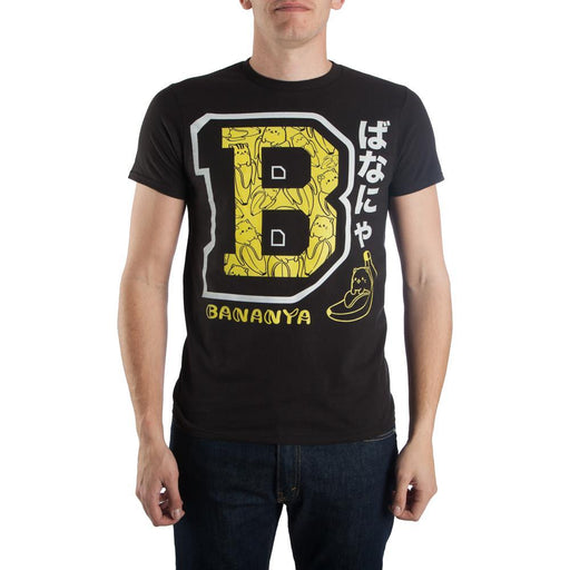 Bananya Logo Men's Black T-Shirt Tee Shirt