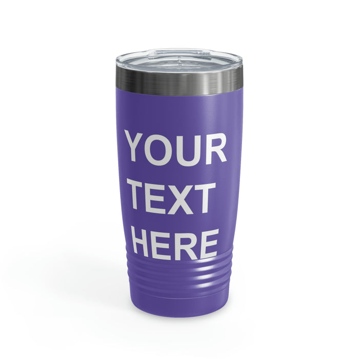 Custom Logo Tumbler, Team Logo Here Tumbler, Personalized Tumbler, Text on a Tumbler, Your Business Logo or Brand Logo Ringneck Tumbler, 20oz