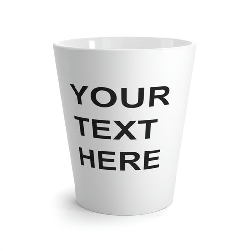 Custom Logo on a Latte Mug, Team Logo Here Latte Mug, Personalized Latte Mug, Text on a Latte Mug, Your Business Logo or Brand Logo Latte Mug