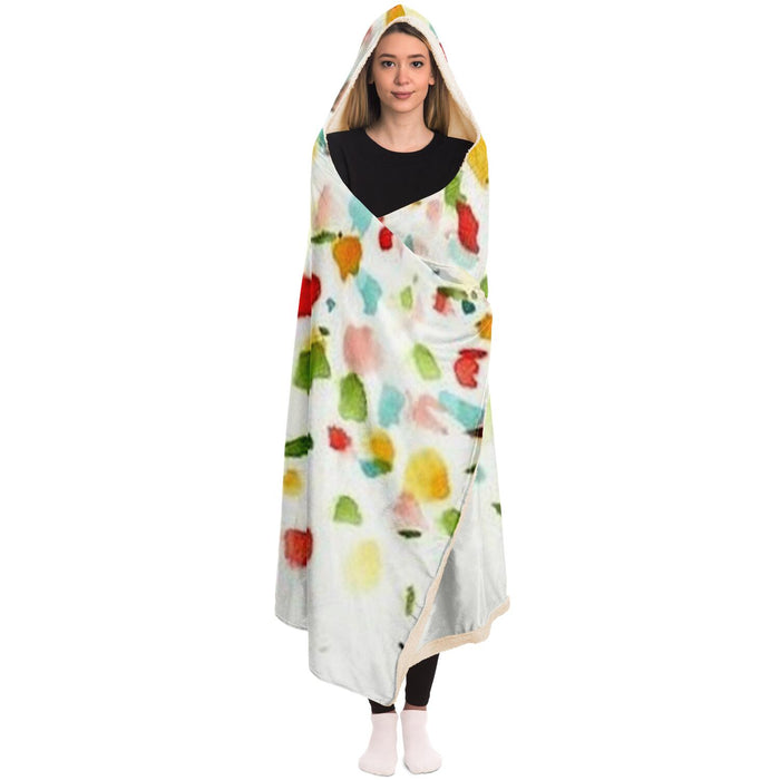 Abstract Pattren Hooded Blanket