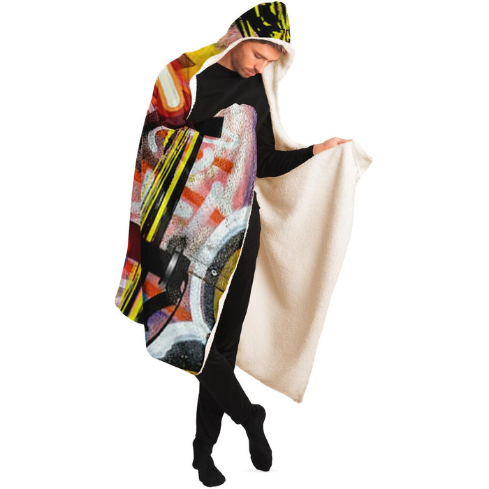 CC Neon Graffiti Hooded Blanket