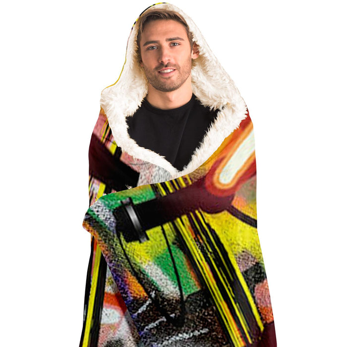 CC Neon Graffiti Hooded Blanket