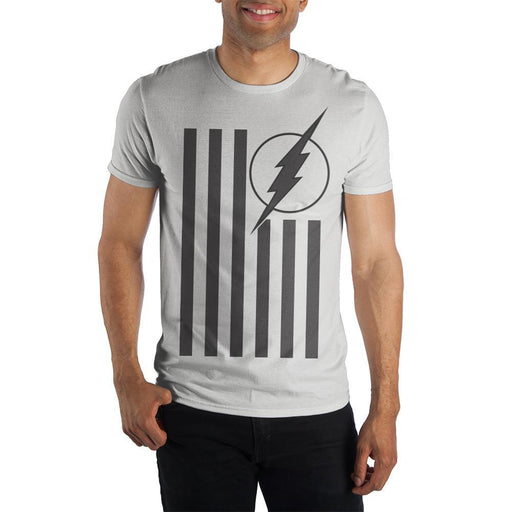The Flash Logo Flag White T-shirt For Men