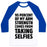 Virgin Teez  Baseball Tee 95 PERCENT OF MY ARM STRENGTH COMES FROM TAKING SELFIES UNISEX CLASSIC BASEBALL TEE