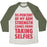 Virgin Teez  Baseball Tee 95 PERCENT OF MY ARM STRENGTH COMES FROM TAKING SELFIES UNISEX TRI-BLEND BASEBALL TEE