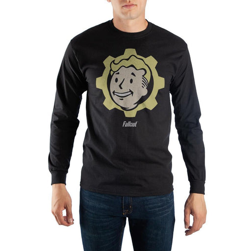 Black Long Sleeve Fallout Vault Boy T-Shirt