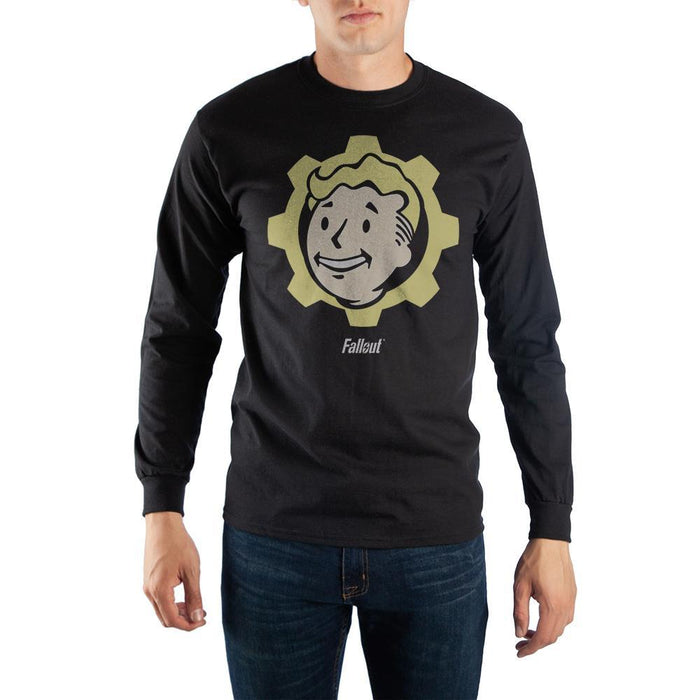 Black Long Sleeve Fallout Vault Boy T-Shirt