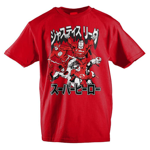 DC Comics Justice League Japanese Text Boys T-Shirt