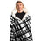 Abstract Pattren Hooded Blanket