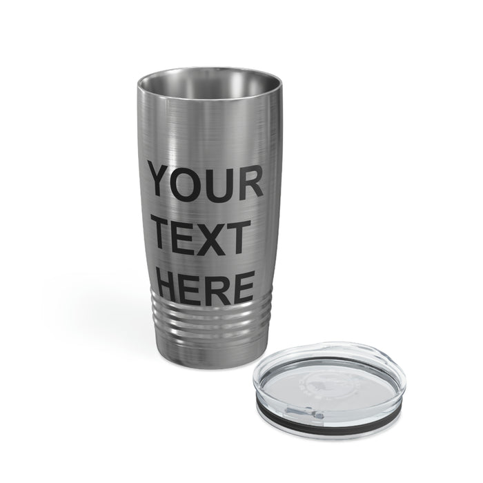 Custom Logo Tumbler, Team Logo Here Tumbler, Personalized Tumbler, Text on a Tumbler, Your Business Logo or Brand Logo Ringneck Tumbler, 20oz