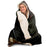 Portrait Of Woman With Lollipop And Balloon Hooded Blanket