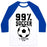 Virgin Teez  Baseball Tee 99 PERCENT SOCCER UNISEX CLASSIC BASEBALL TEE