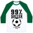Virgin Teez  Baseball Tee 99 PERCENT SOCCER UNISEX CLASSIC BASEBALL TEE