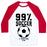 Virgin Teez  Baseball Tee 99 PERCENT SOCCER UNISEX CLASSIC BASEBALL TEE