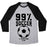 Virgin Teez  Baseball Tee 99 PERCENT SOCCER UNISEX TRI-BLEND BASEBALL TEE