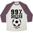 Virgin Teez  Baseball Tee 99 PERCENT SOCCER UNISEX TRI-BLEND BASEBALL TEE