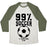 Virgin Teez  Baseball Tee 99 PERCENT SOCCER UNISEX TRI-BLEND BASEBALL TEE