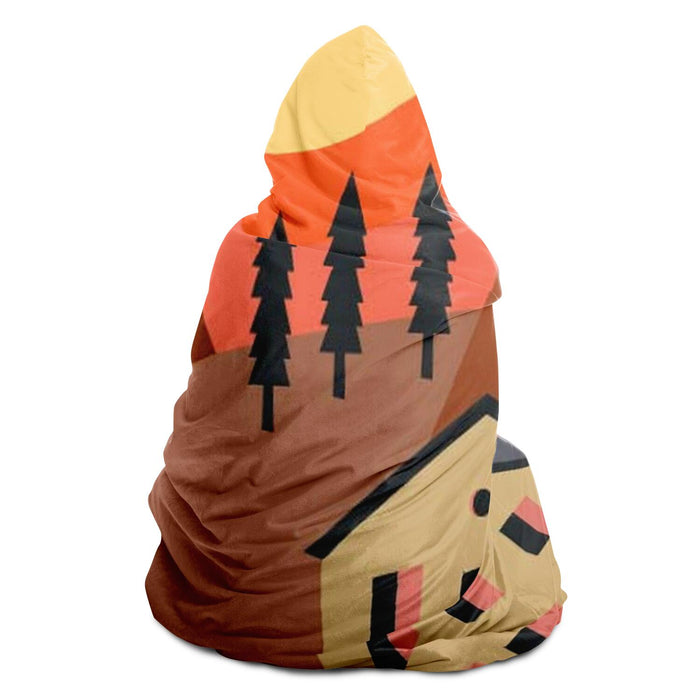 Milltary Scene Hooded Blanket