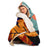 Flora Pattern Hooded Blanket