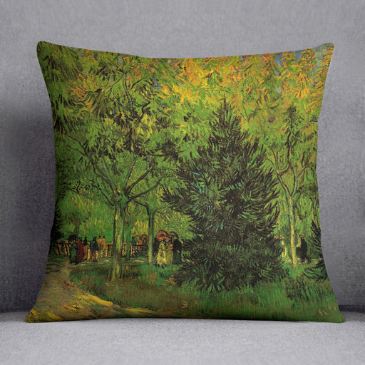 A Lane in the Public Garden at Arles by Van Gogh Cushion