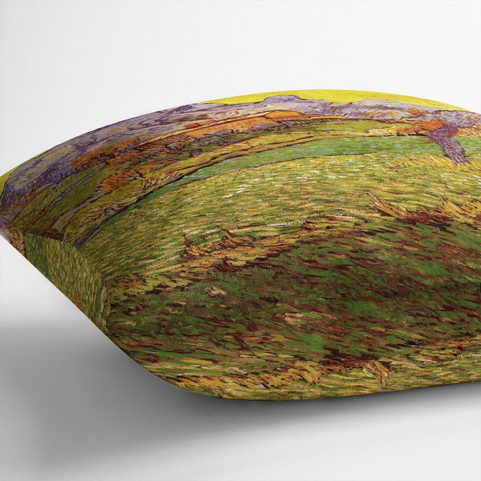 A Meadow in the Mountains Le Mas de Saint-Paul by Van Gogh Cushion