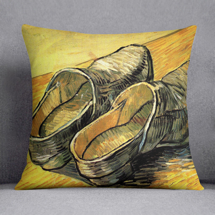 A Pair of Leather Clogs by Van Gogh Cushion