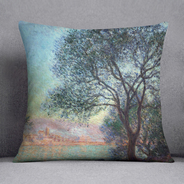 Antibes seen from La Salis by Monet Cushion