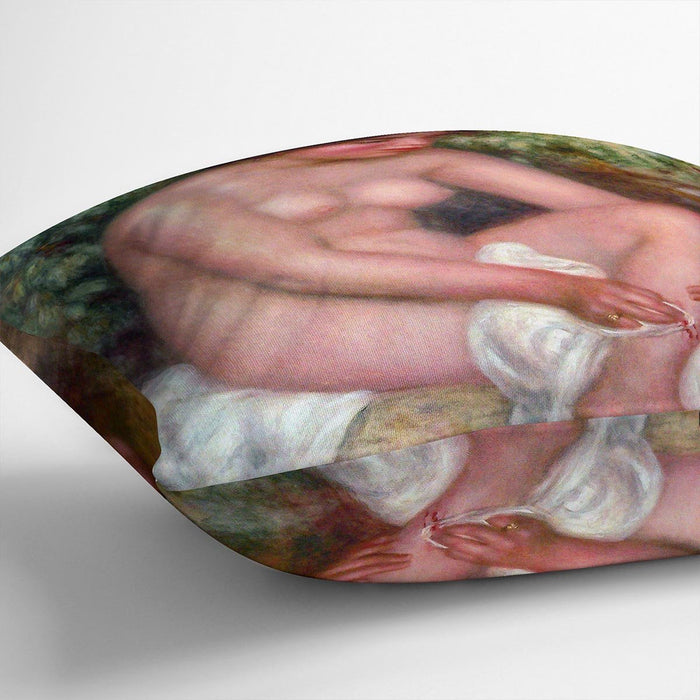 August Renoir Bathing by Renoir Cushion